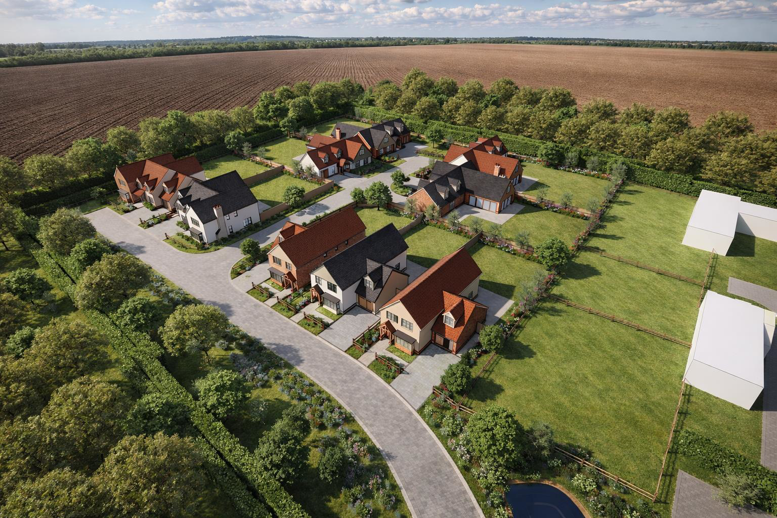 Self-Build Plot at Leaden Hill, Orwell