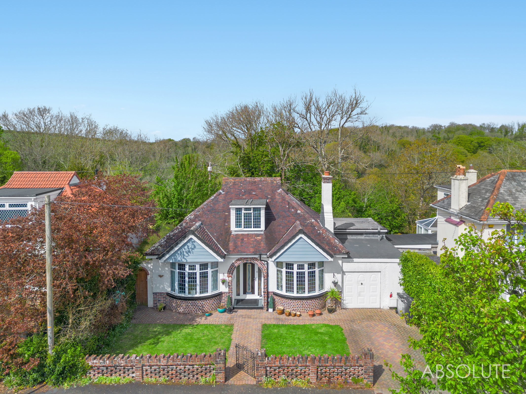 Front aerial view