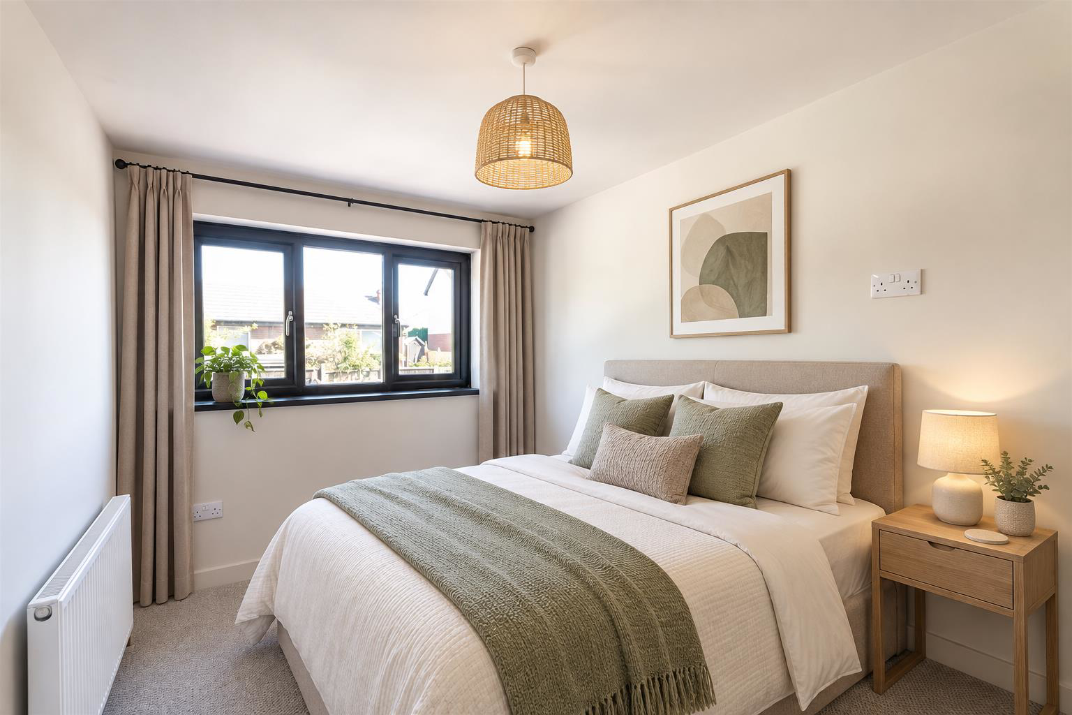 Bedroom - AI furnished