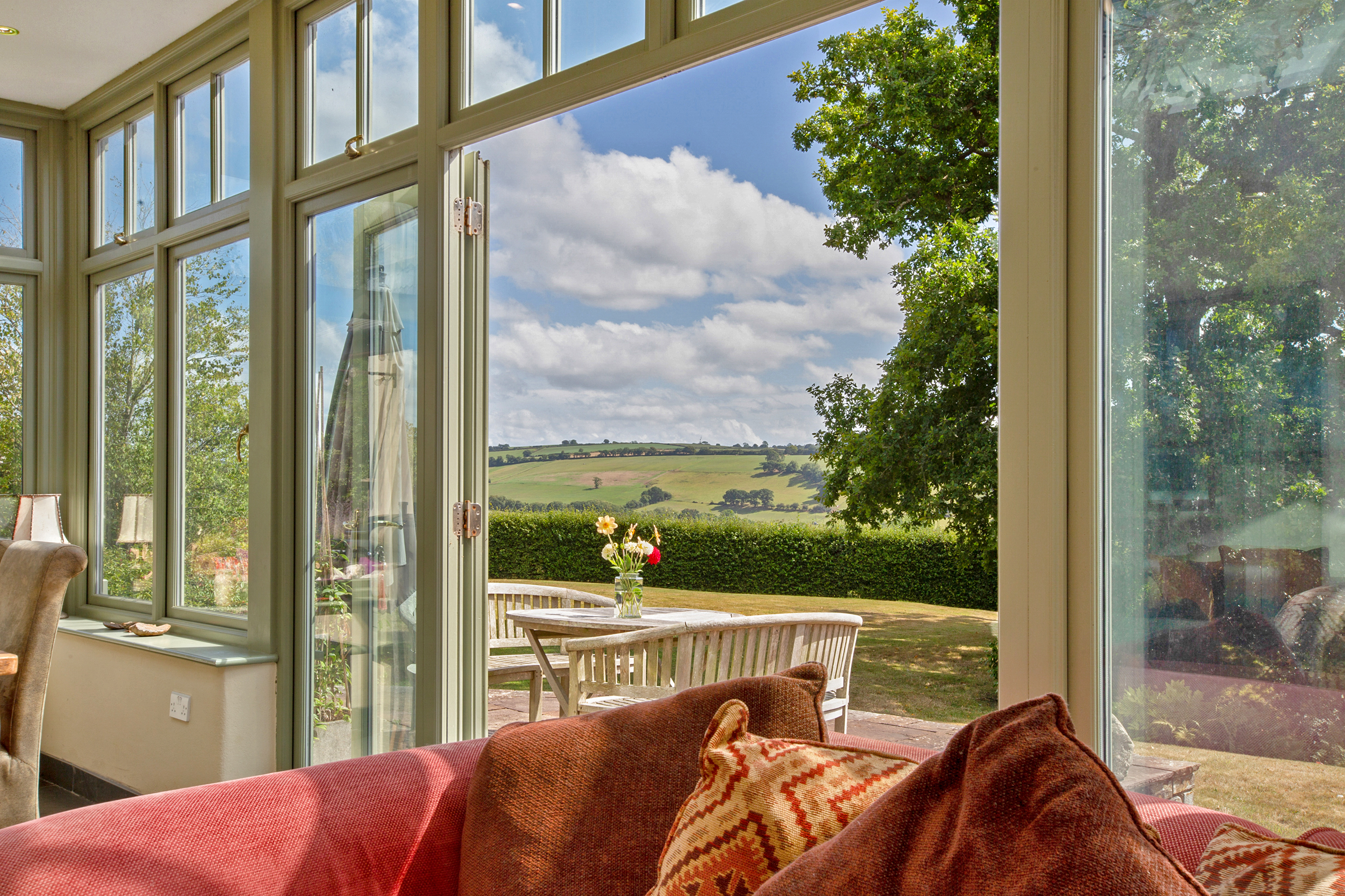 kellybeare conservatory and view