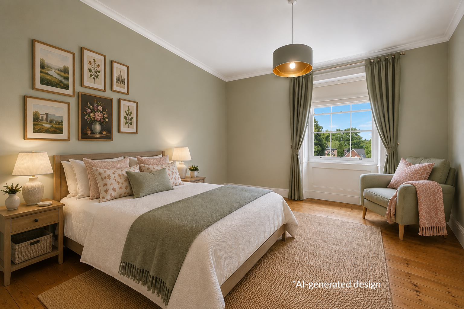 Digitally reimagined bedroom 3