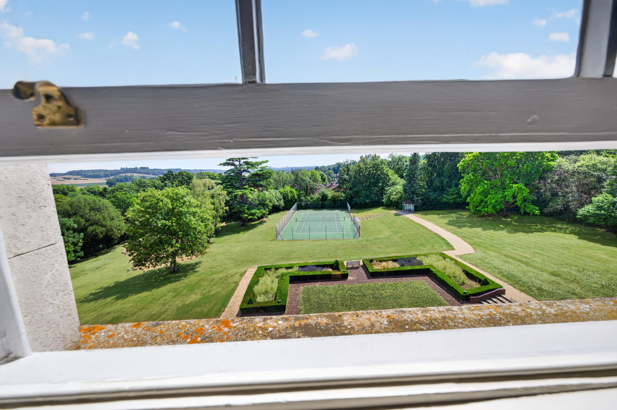 View of tennis court
