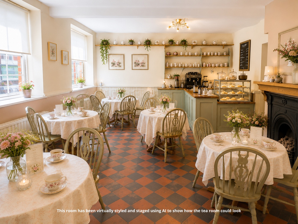 Tea room - AI Staged
