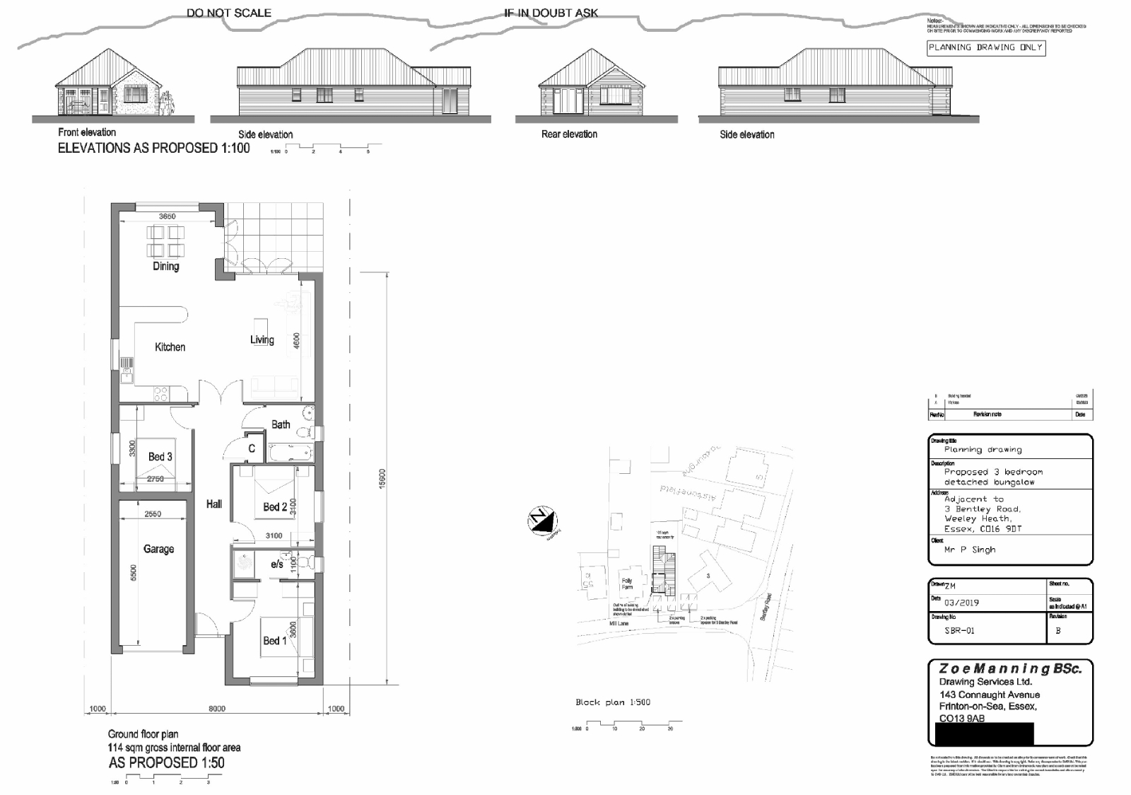 Land Adjacent 3 Bentley Road, Weeley, Clacton-on-Sea, Essex, CO16