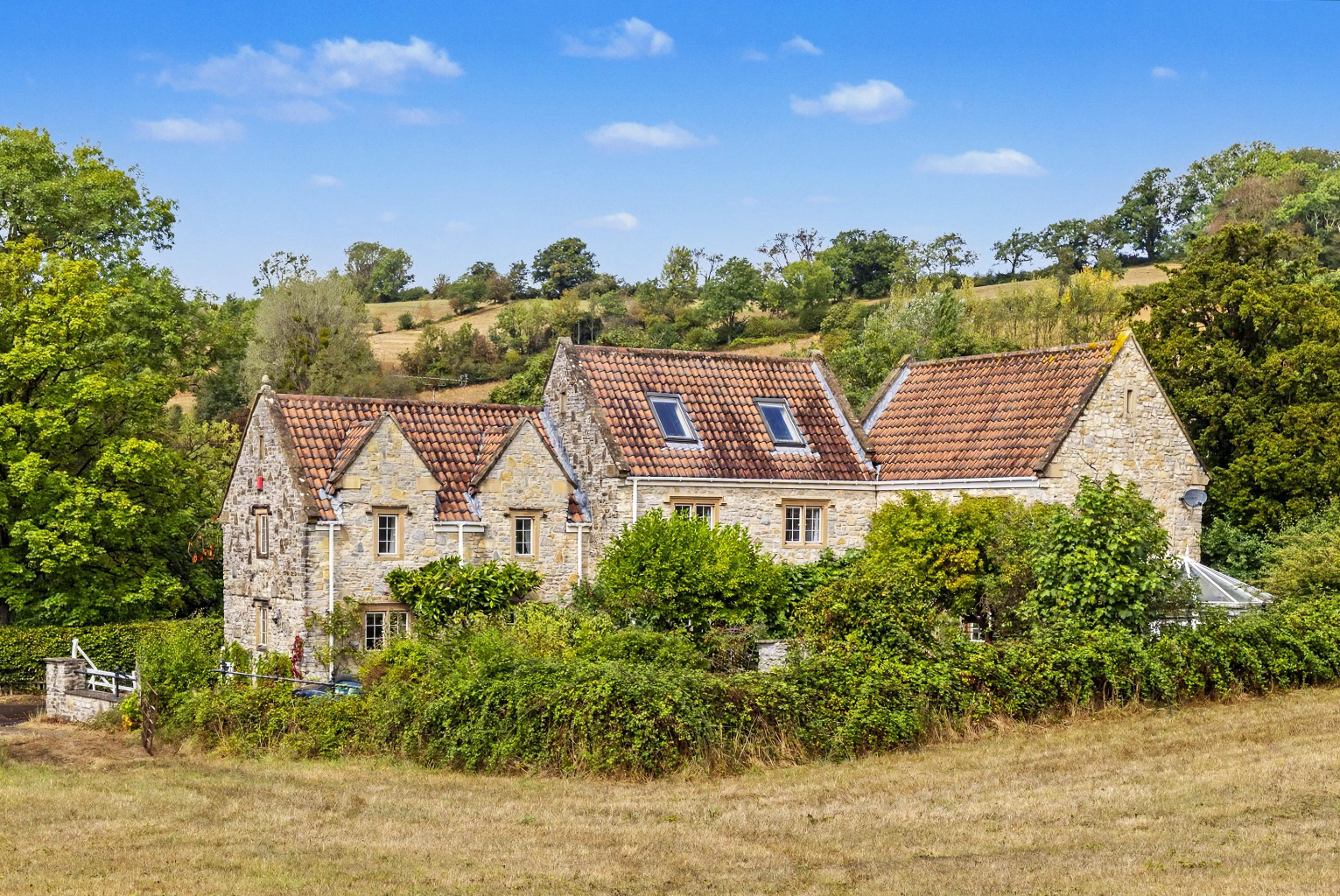 Nr Wells, house with barns