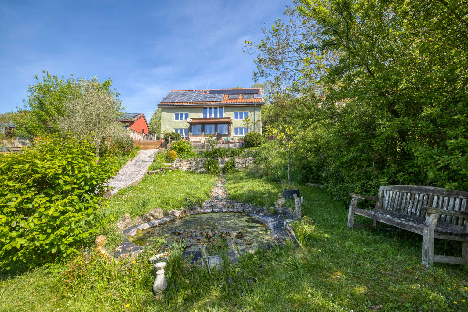 Eco home between Wells and Wedmore with expansive views