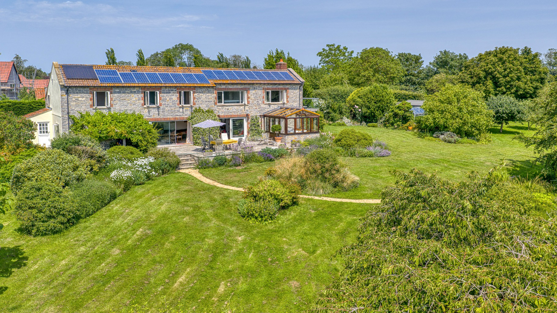 Superb views, Heath House, a mile from Wedmore