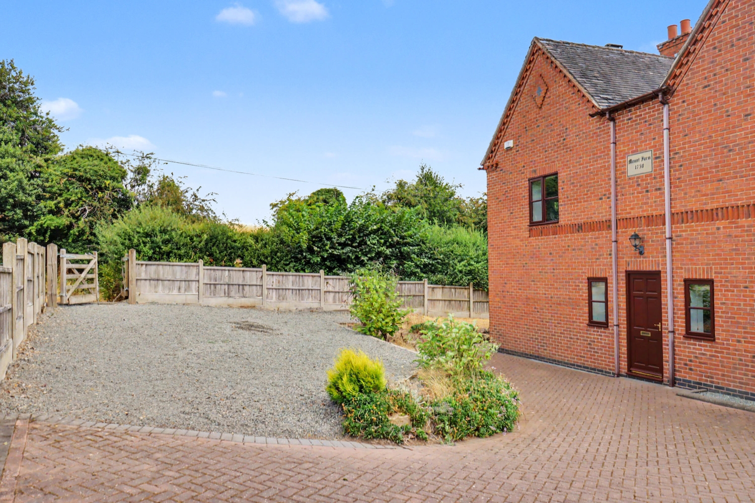 Frontage and drive