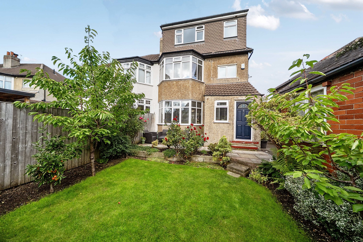 Rear elevation and garden