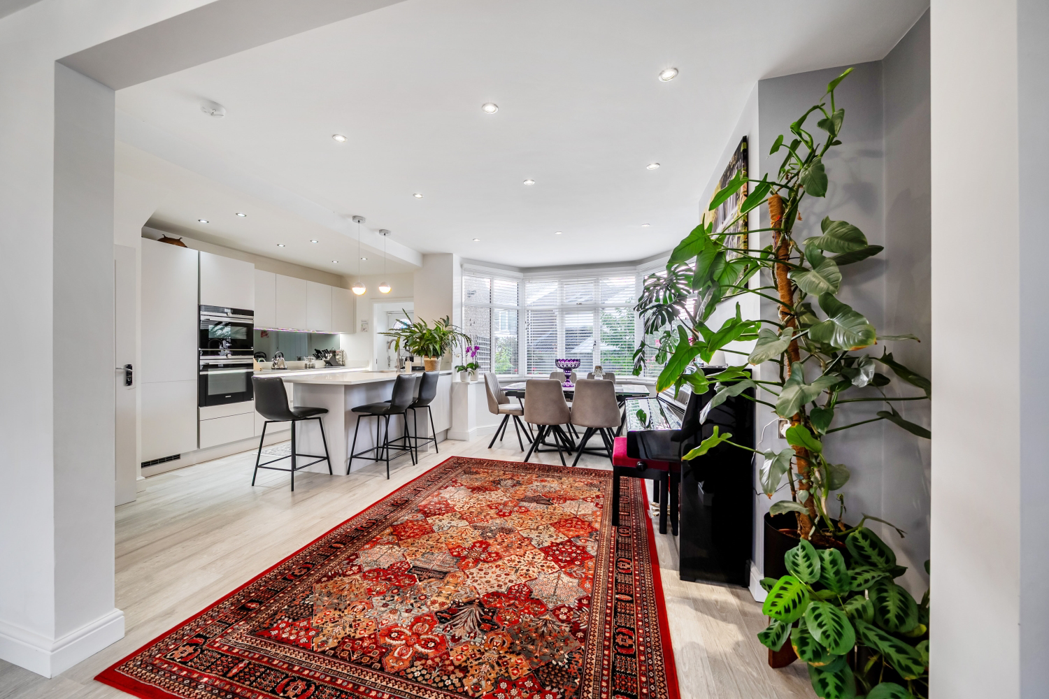 Dining room and kitchen