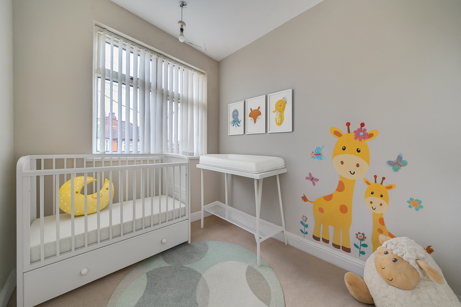 Bedroom 3 - Nursery - Furnished with AI