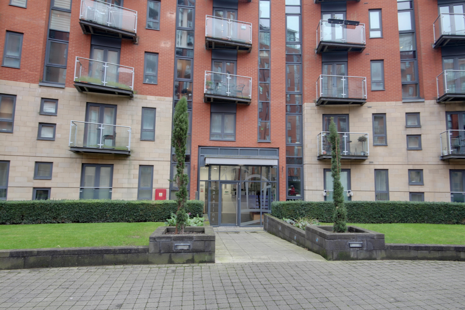 Part of the building showing the front entrance